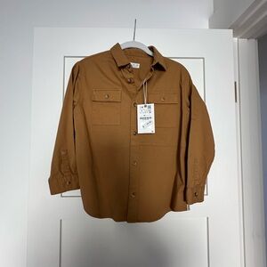 Zara Kids Brown Button Down Shirt